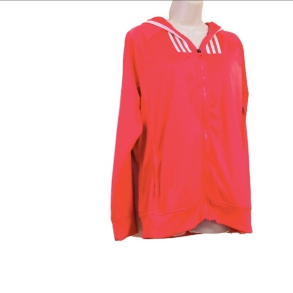 ADIDAS Climalite Bright Coral Athletic Jacket XL - Picture 2 of 6